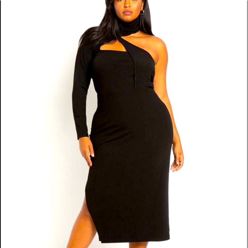S ❌2/$40 ELOQUII asymmetrical knit dress
